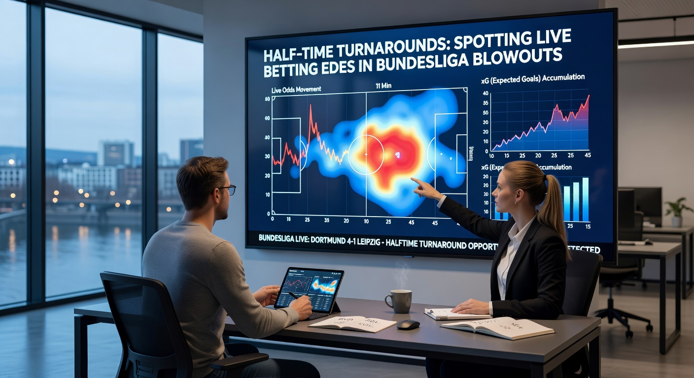 Grafik mit Statistiken zu Bundesliga-Comebacks, Kurven zeigen Quotenveränderungen und Torverläufe in Echtzeit