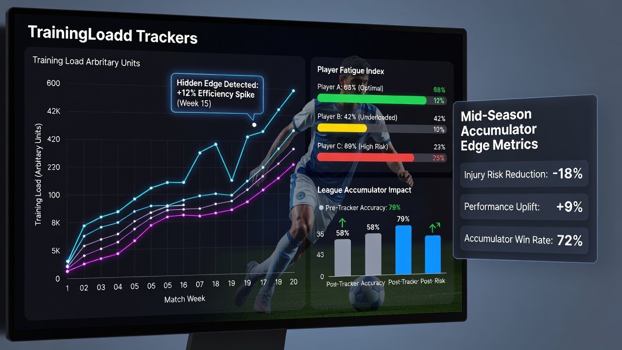 Analyse-Dashboard mit Trainingslast-Daten und Leistungsprognosen für Ligaspiele