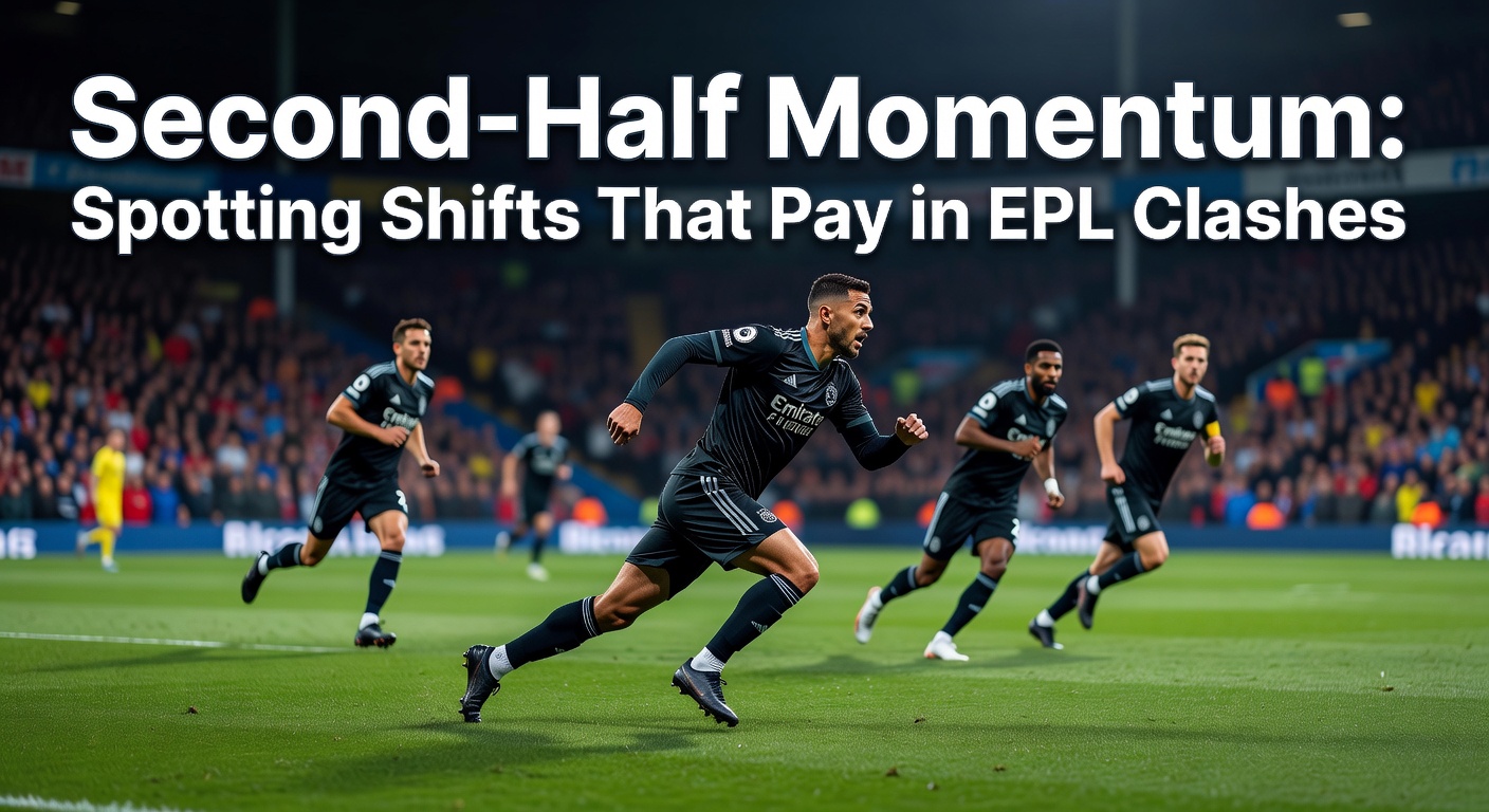 Dynamisches EPL-Spiel in der zweiten Halbzeit mit Momentum-Wechsel, Fans in Ekstase
